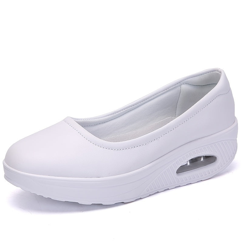 Women'S Nursing Shoes - Lightweight Cushioned Nurse Shoes with Arch Support, Non - Slip PU Synthetic Cover - All - Day Comfort for Hospital, Clinic, Office - Extended Sizes Available - Easy - Clean Black Work Footwear, Nurse Access - Kenner House Emporium