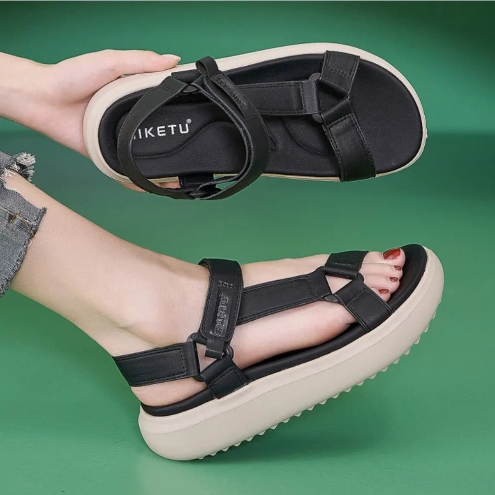 Sandals for Women's 2026 Summer New Lightweight Sandals for Casual Sports Comfort Thick Bottom Large Platform Womens Shoes - Kenner House Emporium