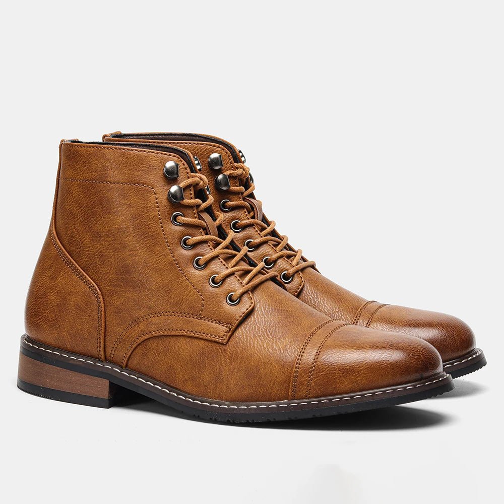 Comfortable Spring Leather Ankle Boots for Men 2025 fashion Men Boots - Kenner House Emporium