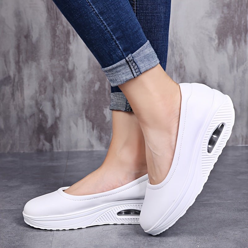 Women'S Nursing Shoes - Lightweight Cushioned Nurse Shoes with Arch Support, Non - Slip PU Synthetic Cover - All - Day Comfort for Hospital, Clinic, Office - Extended Sizes Available - Easy - Clean Black Work Footwear, Nurse Access - Kenner House Emporium