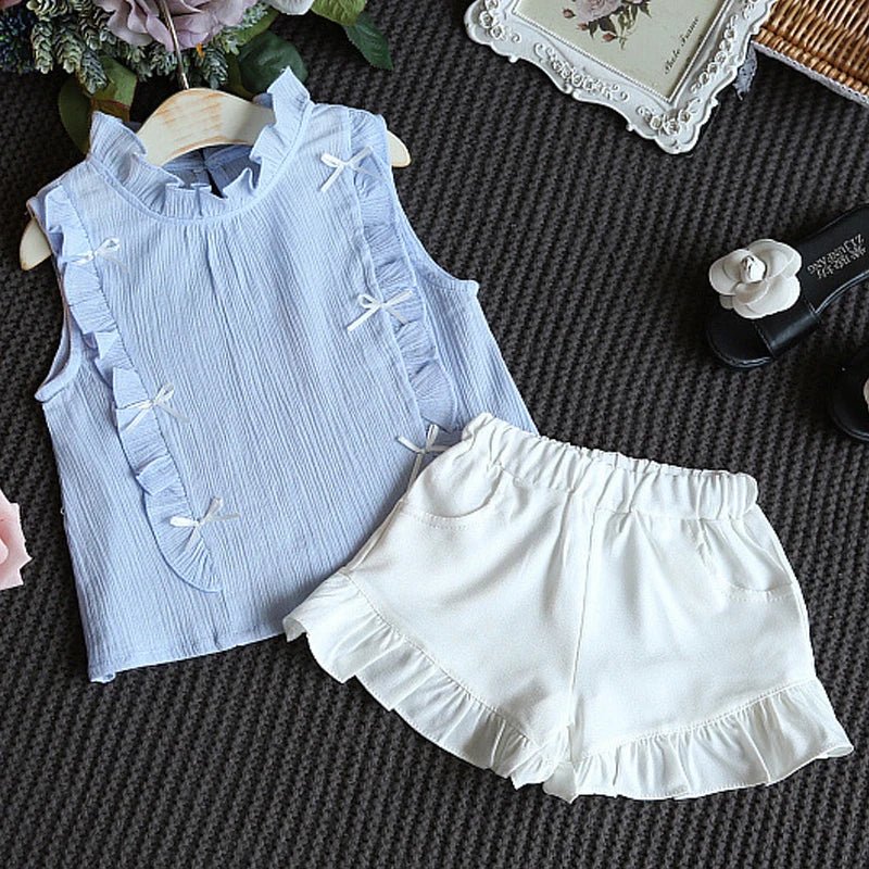 Toddler Girl Summer Clothing Set Baby Girls Printed T-shirt + Short Pants Outfit Infant Kids' Fashion Clothes 0 - 5 Years - Kenner House Emporium