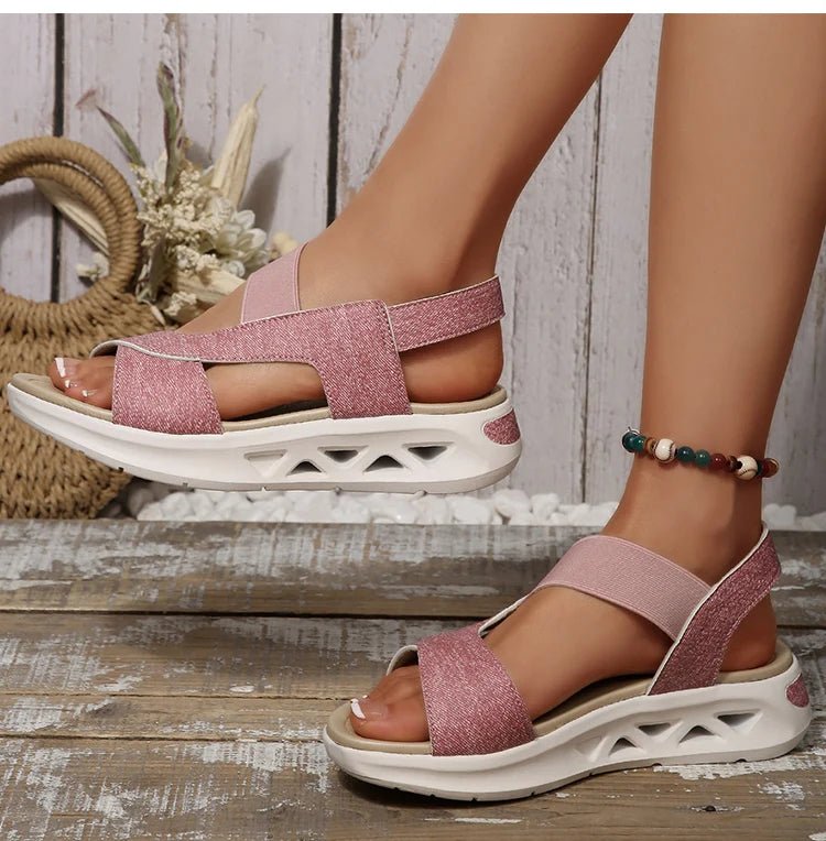 Women's Sandals Casual Summer Women Sandals Soft Heels Sandalias De Mujer 2025 New Summer Shoes Woman Mix Color Footwear Female - Kenner House Emporium