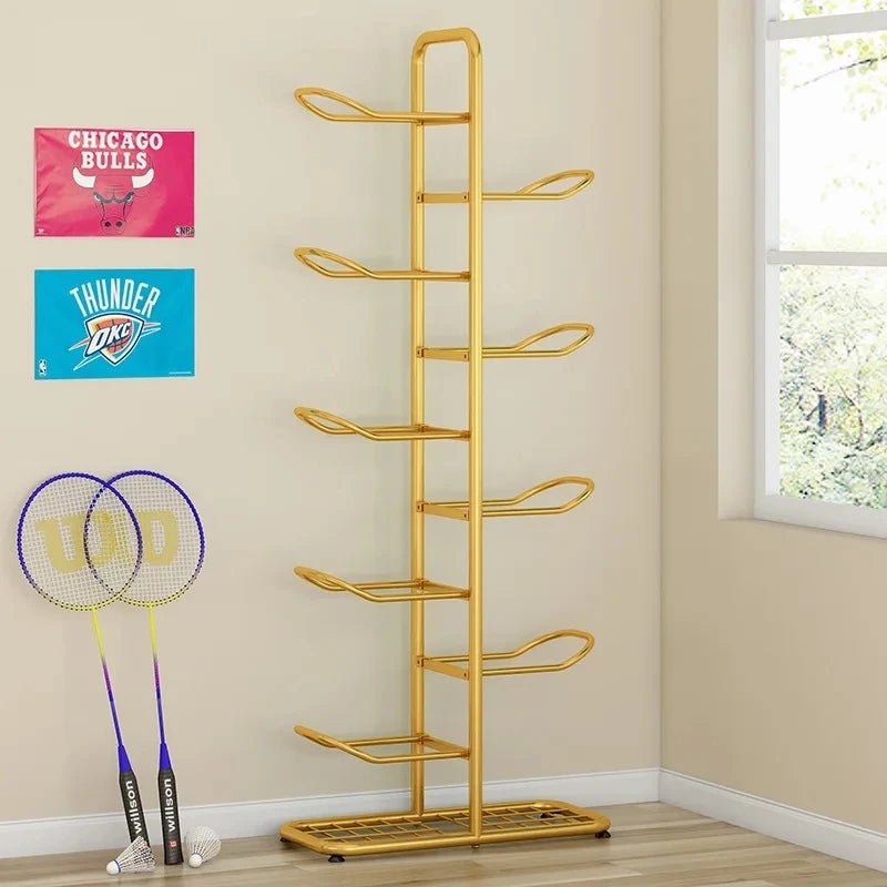 Basketball storage rack Household children's toys Balls Multilayer floor storage basket Table tennis badminton racket storage - Kenner House Emporium
