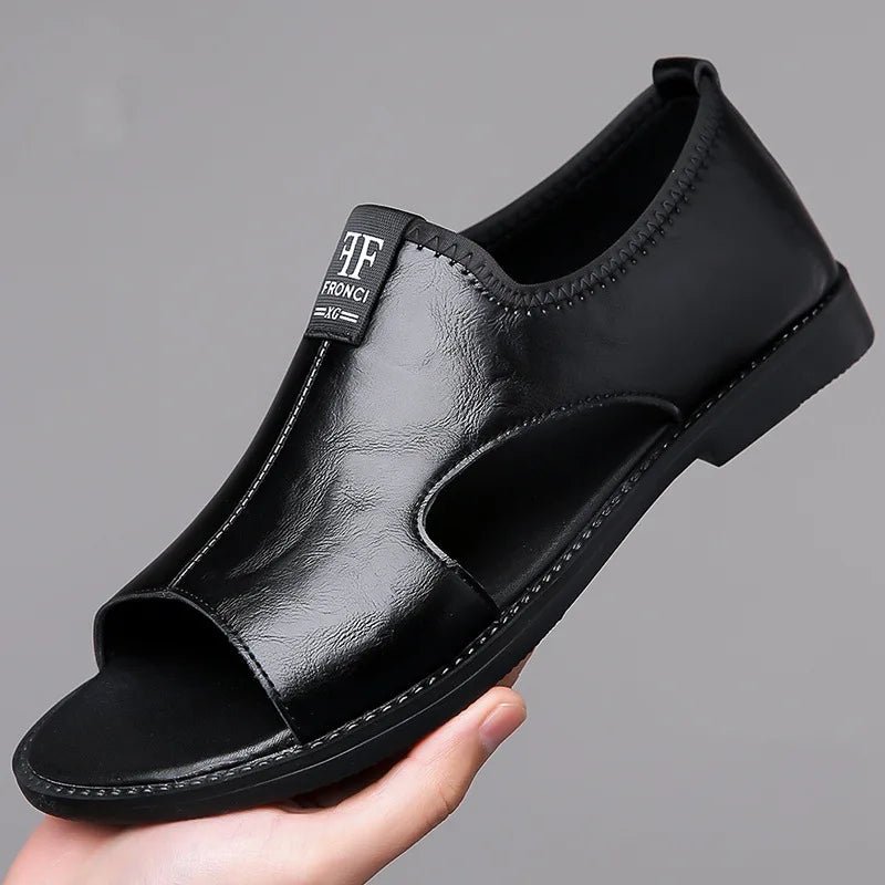 Sandals for Men Brand Casual Shoes Outdoor Fashion Men's Slippers Comfortable Beach Shoes High Quality Leather Men Flat Sandals - Kenner House Emporium