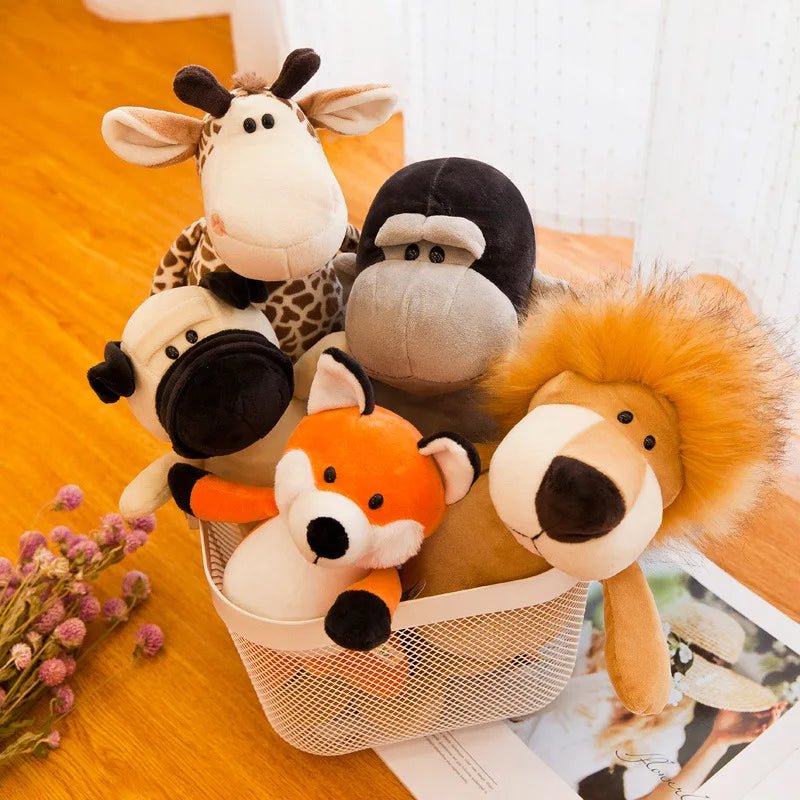 Jungle Animal Stuffed Toys Forest Animals Soft Plush Dog Zebra Elephant Lion Fox Giraffe Kid Playmate Doll Christmas Gifts - Kenner House Emporium