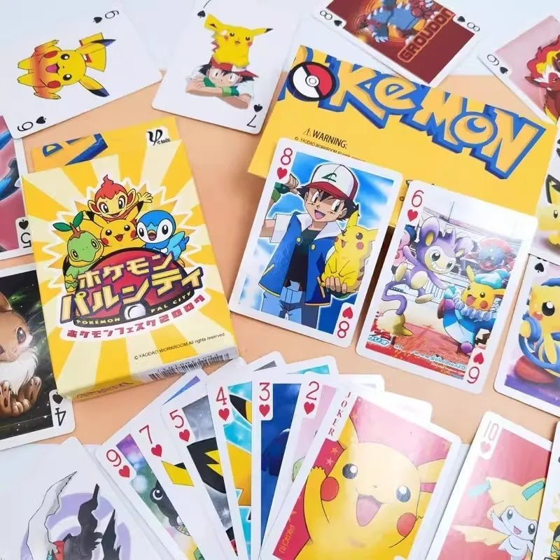 Pokemon Poker playing cards board games child kids toys Children toy deck card game set Cute Cartoon Pikachu Charizard Poke Ball - Kenner House Emporium