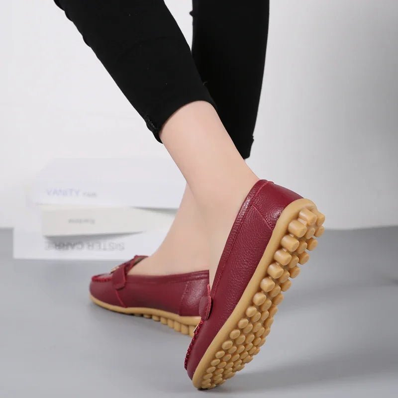 New Woman Flats Shoes Ballet Flat Sneakers Genuine Leather Spring Soft Moccasins Ladies Boat Ballerina Espadrilles Creepers - Kenner House Emporium