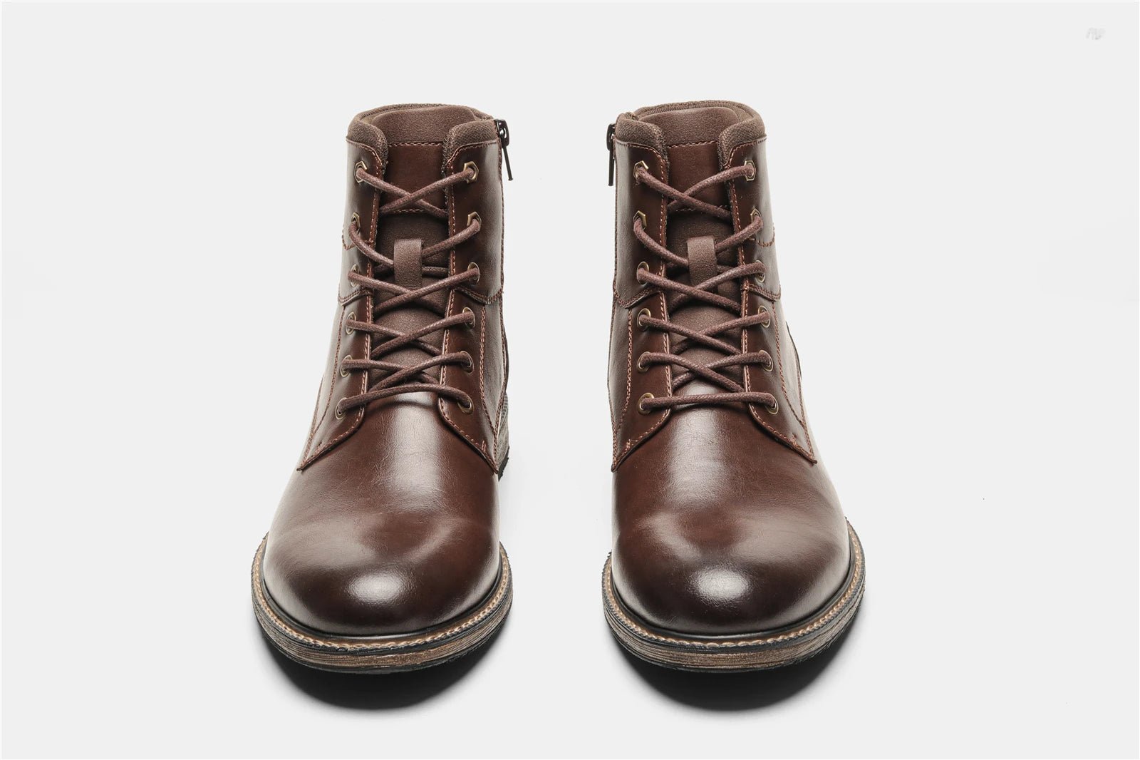 Dark Brown Men boots Spring British Style Leather Boots Retro Men Ankle Boots - Kenner House Emporium