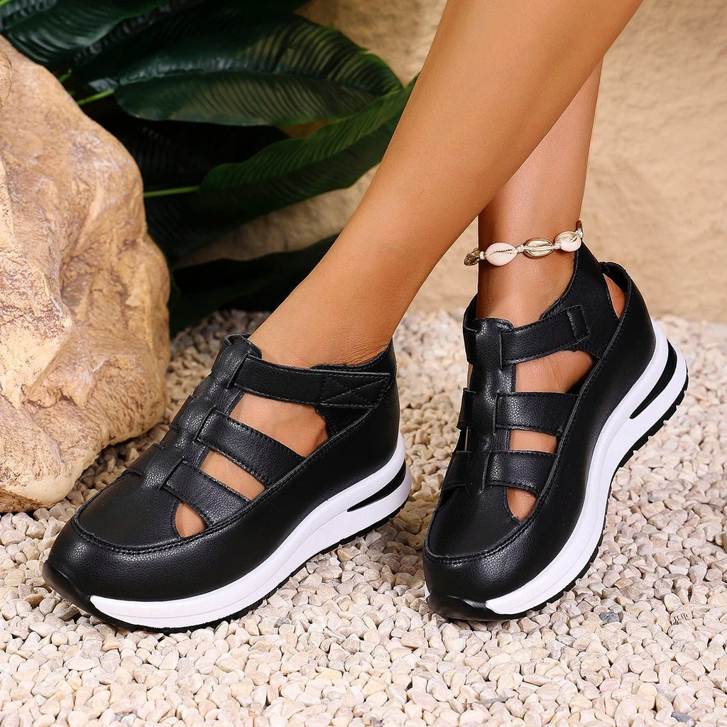 Women's Sandals Summer 2025 Shoes Platform Wedge High - heeled Gladiator Comfortable Casual New in Luxury White Round Toe on Offer - Kenner House Emporium