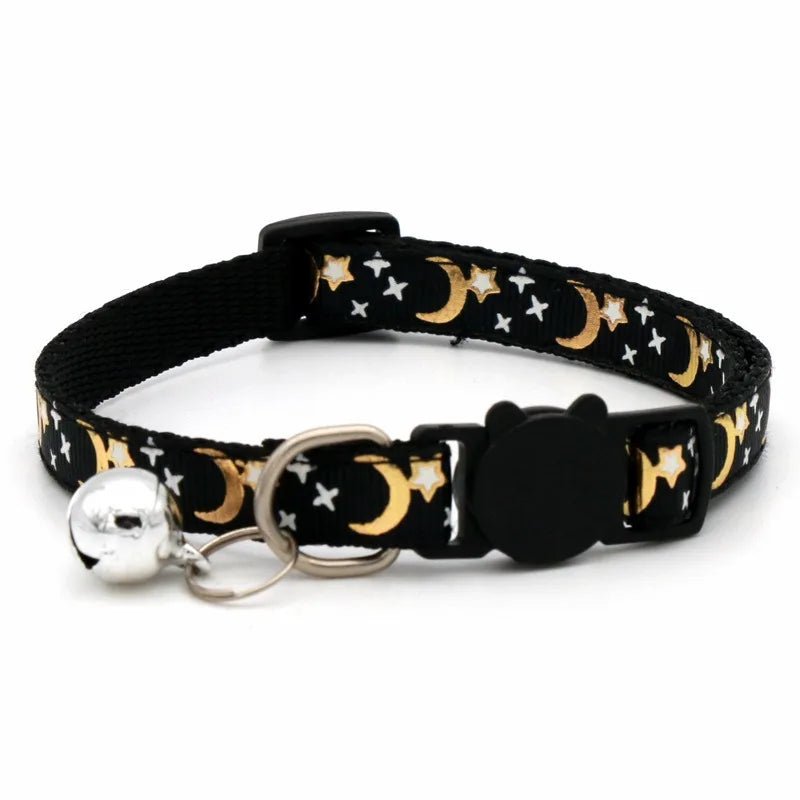 Pet Collar With Bell Cartoon Footprint Colorful Dog Puppy Kitten Collar Adjustable Safety Bell Ring Necklace Pet Accessories - Kenner House Emporium