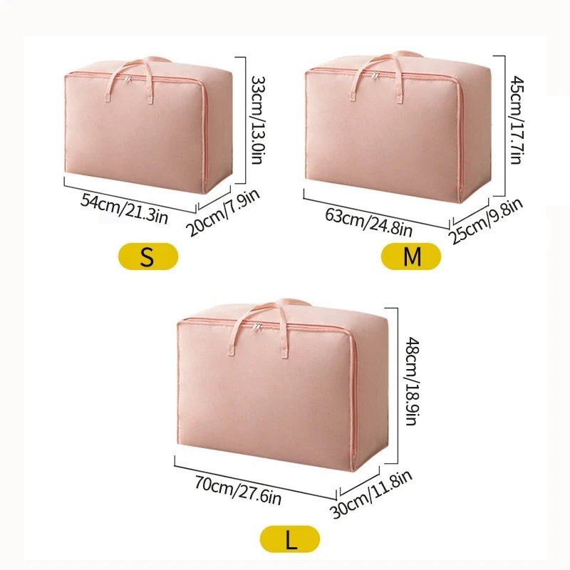 Large Capacity Clothes Storage Bag Waterproof Cabinet Wardrobe Organizer Quilt Pillow Blanket Organizer Dustproof Bedding Storag - Kenner House Emporium