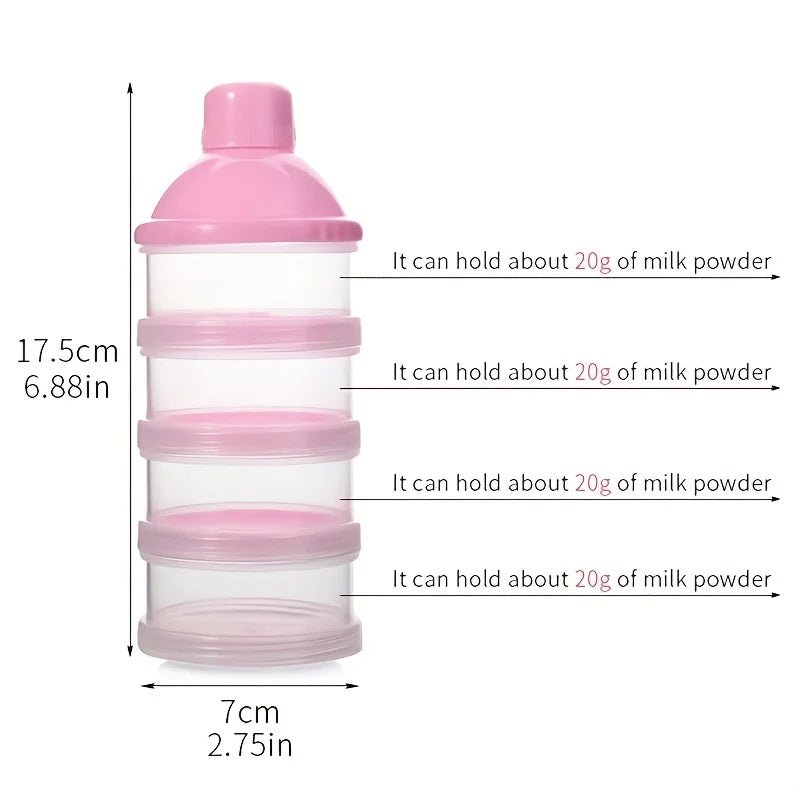 MAMIJOY Baby Milk Powder Box Large Capacity Multi Layer Food Supplement Box Independent 5Grid Layered Milk Powder Box NFH03 - Kenner House Emporium