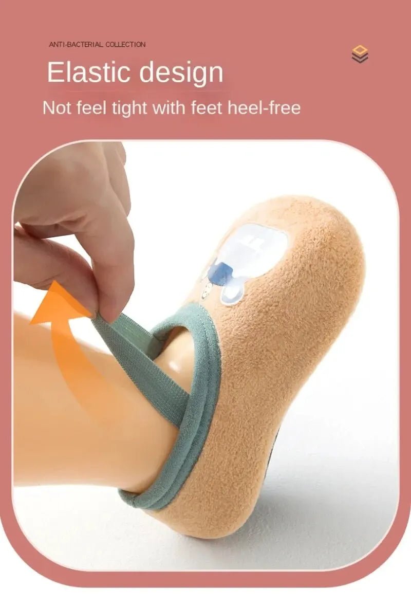 Baby Anti - slip Socks Newborn Warm Crib Floor Shoes with Rubber Sole for Children Boy Toddler Foot Girl Infant Cute Kids Slippers - Kenner House Emporium