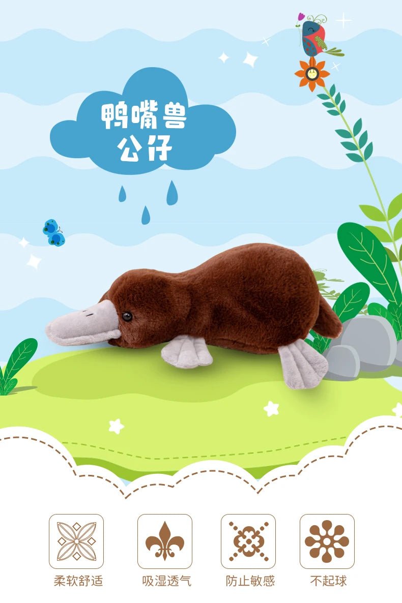 Platypus Plush Toys Simulation Stuffed Animals Prone Posture Dolls Soft Pillow Cartoon Toy Kawaii Home Decor Kids Birthday Gifts - Kenner House Emporium