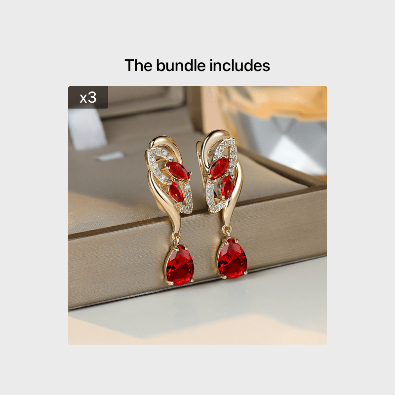 Romantic Flower Dangle Earrings Women Birthstone Party Earrings Jewelry Gifts - Kenner House Emporium