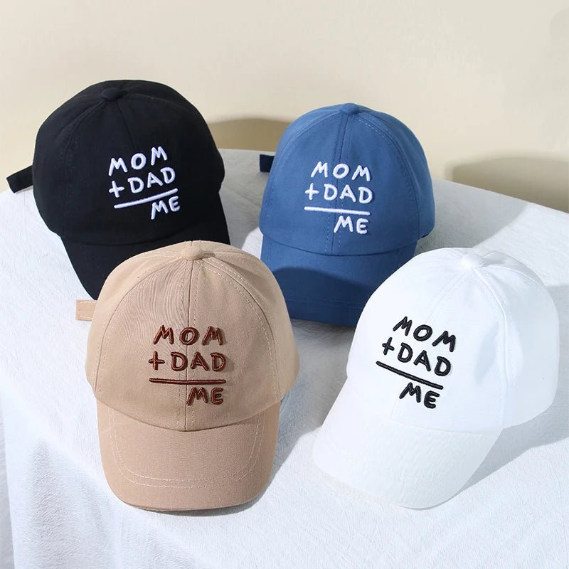Letter Embroidery Baby Baseball Cap Solid Color Adjustable Toddler Boys Girls Snapback Hat Casual Kids Cotton Duck Tongue Caps - Kenner House Emporium
