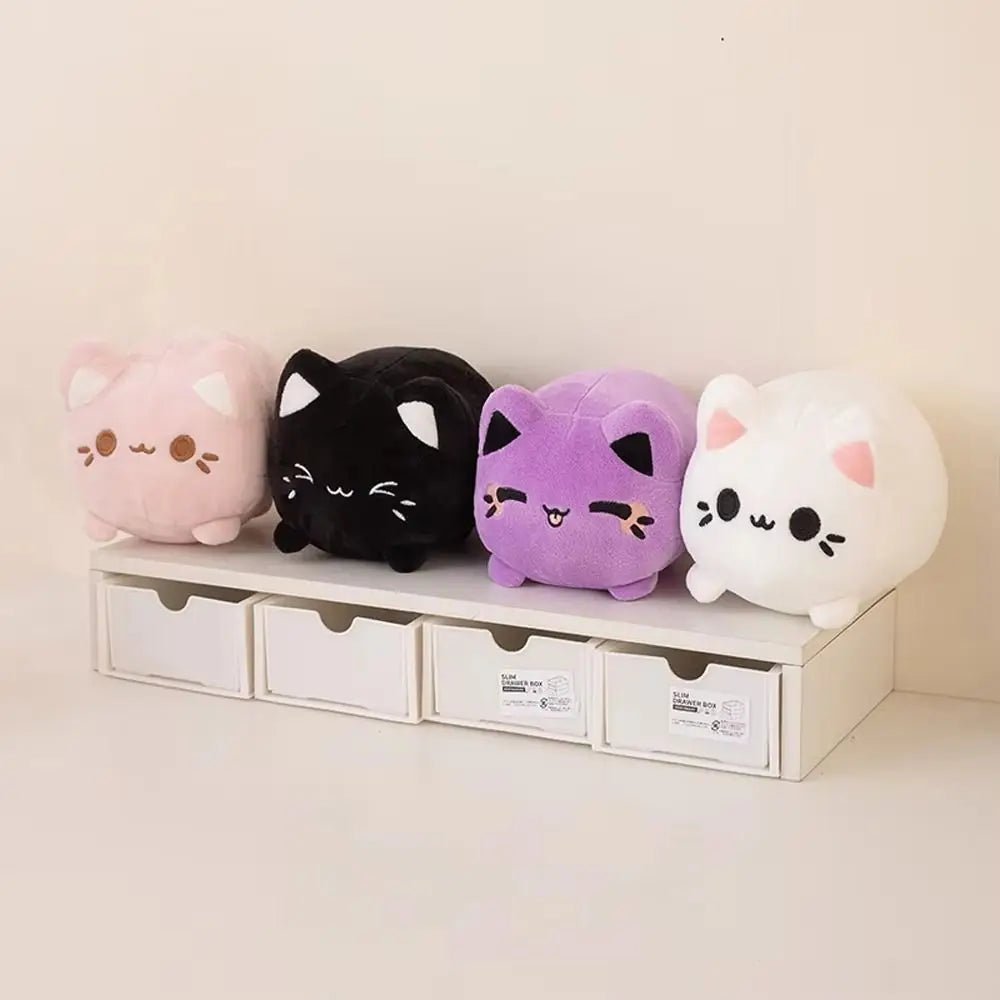 Stuffed Animals Black Cat Stuffed Cute Plushie Pink Peachy Kitten Plush Toys 20cm Cartoon Cat Soft Dolls Birthday Presents - Kenner House Emporium