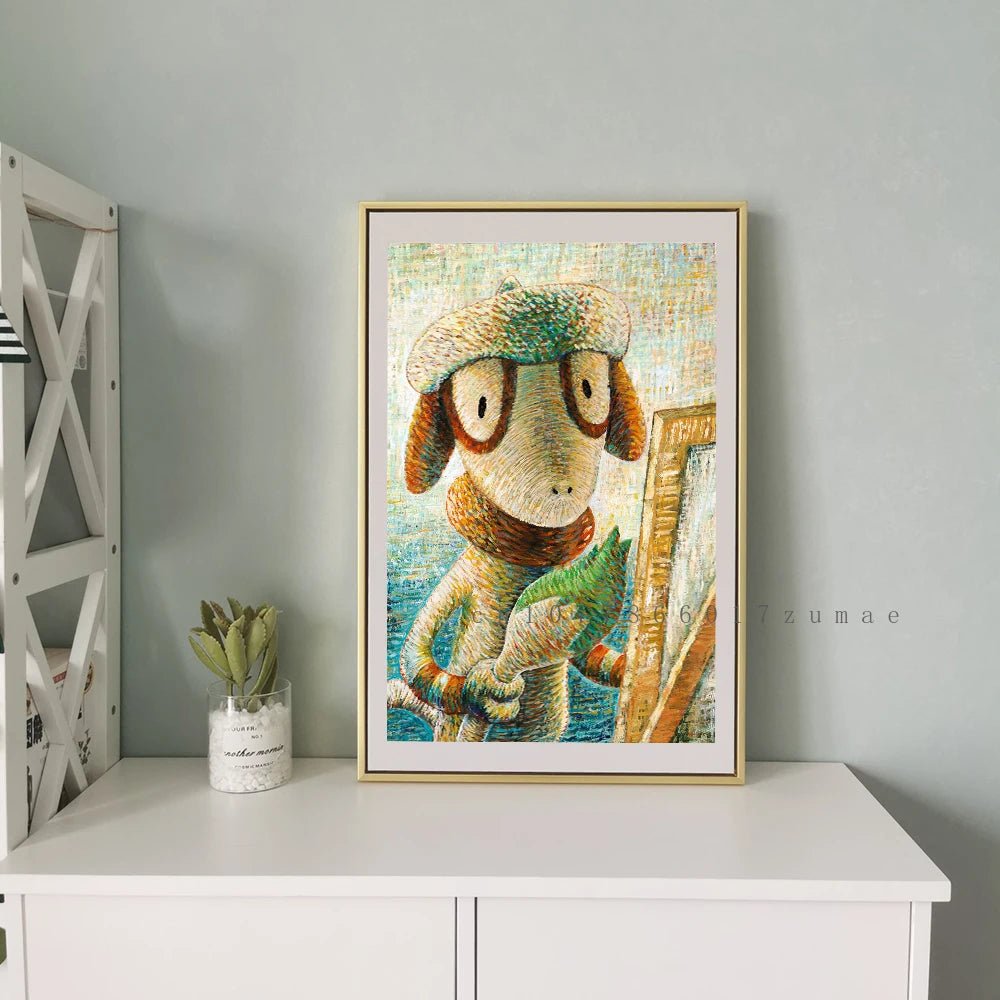 Pokmon Anime Character Pikachu Posters Van Gogh Museum Watercolor Canvas With HD Printed Wall art Pictures For Living Room Gifts - Kenner House Emporium