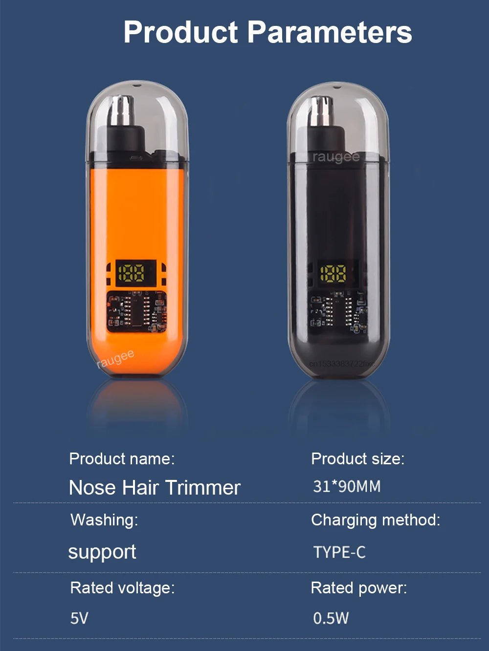 Nose Hair Trimmer Rechargeable Electric Nose Hair Remover Men Eyebrow Hair Shaving Razor Mini Pocket Portable Nose Hair Clipper - Kenner House Emporium