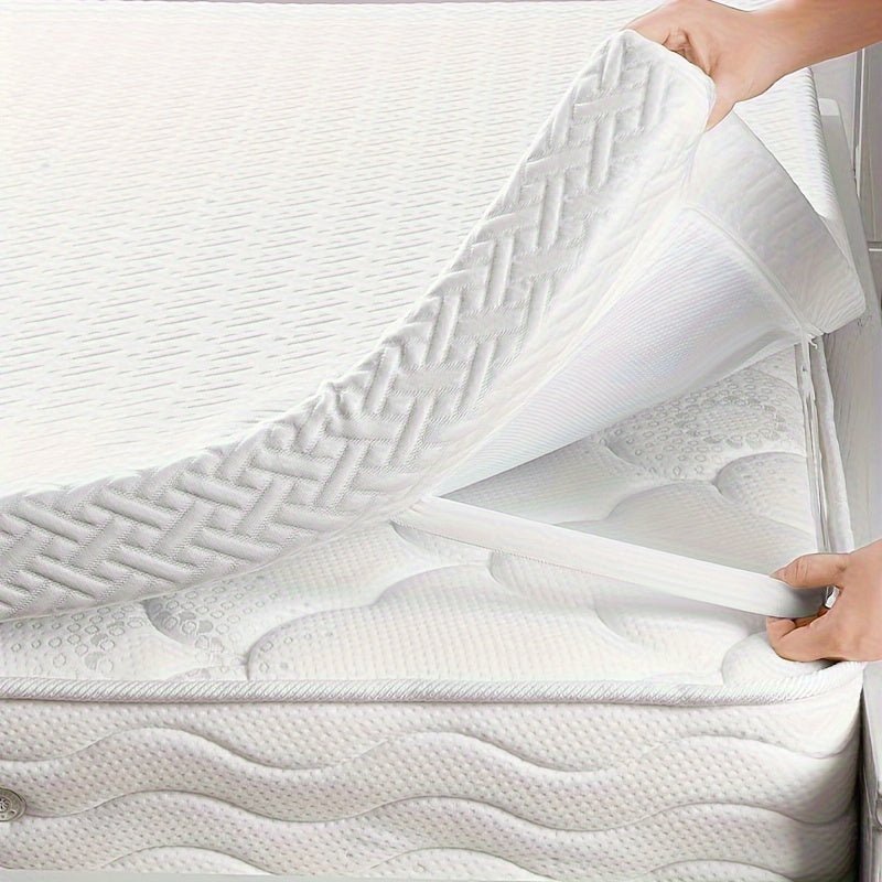 Cooling Memory Foam Mattress Topper Queen Size, Gel - Infused Mattress Pad Cover For Back Pain, Bed Topper With Removable & Washable Bamboo Cover - Kenner House Emporium