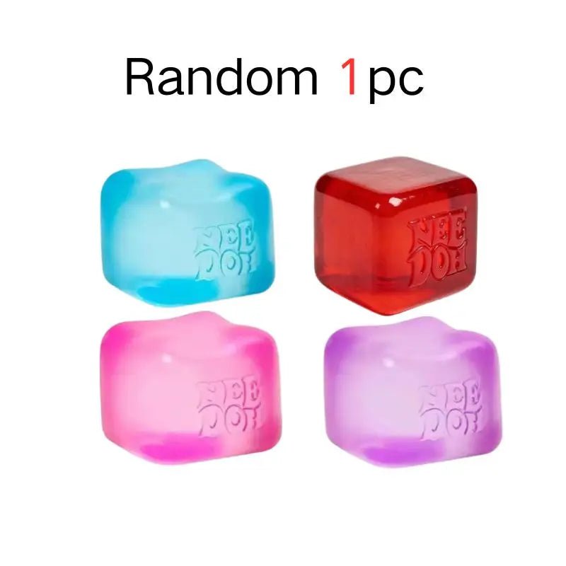Squishy toys Nee Doh Jellyfish & Cube Squish Toy, Soft Jelly Squeeze Stress Relief Fidget Toy, Sensory NeeDoh for Kids & Adults - Kenner House Emporium