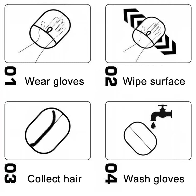 Pet Hair Cleaning And Collection Gloves Pet Double - sided Multi - functional Beauty Glove Tool Reduce The Pressure Of Pet Ownership - Kenner House Emporium