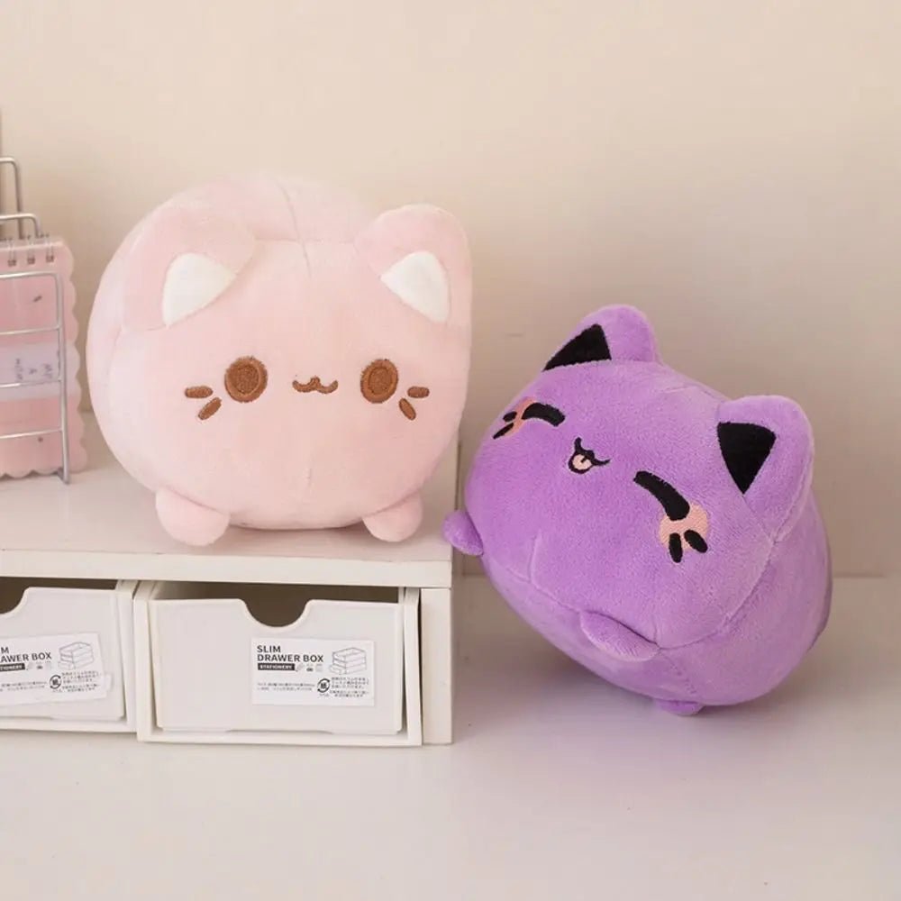 Stuffed Animals Black Cat Stuffed Cute Plushie Pink Peachy Kitten Plush Toys 20cm Cartoon Cat Soft Dolls Birthday Presents - Kenner House Emporium
