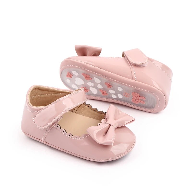 Baby Girl Shoes Cute Bowknot Design Soft PU and Anti - slip TPR Sole Baby Girl Mary Jane Shoes for Spring and Autumn - Kenner House Emporium