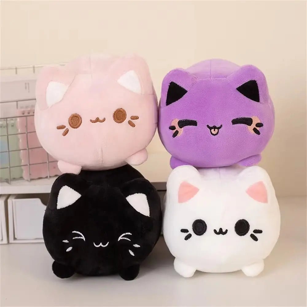 Stuffed Animals Black Cat Stuffed Cute Plushie Pink Peachy Kitten Plush Toys 20cm Cartoon Cat Soft Dolls Birthday Presents - Kenner House Emporium