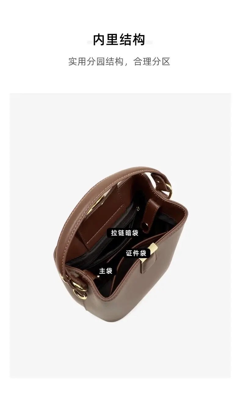 Women's Handbag，This year's popular versatile brown high - end casual crossbody bag is a new model for work and commuting, a bucke - Kenner House Emporium