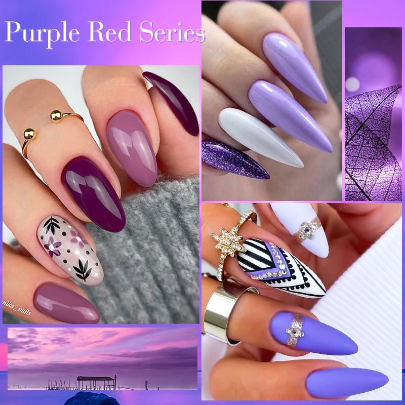 MEET ACROSS 8Pcs/Set Fluorescent Gel Nail Polish Summer Spring Colorful Laser Glitter Nail Art Gel Varnish Manicure For Nails - Kenner House Emporium