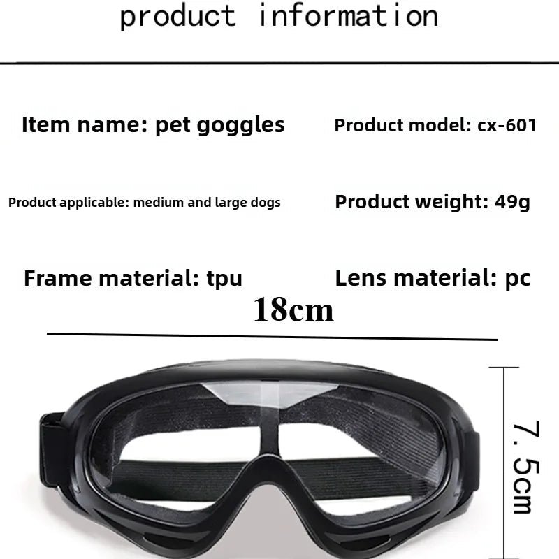 Pet Adjustable Dog Goggles Sunglasses Anti - UV Sun Glasses Eye Wear Protection Black Widely Used Dog Sunglasses Pet Dog Supplies - Kenner House Emporium
