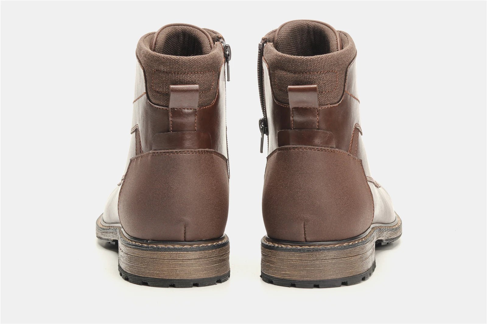 Dark Brown Men boots Spring British Style Leather Boots Retro Men Ankle Boots - Kenner House Emporium