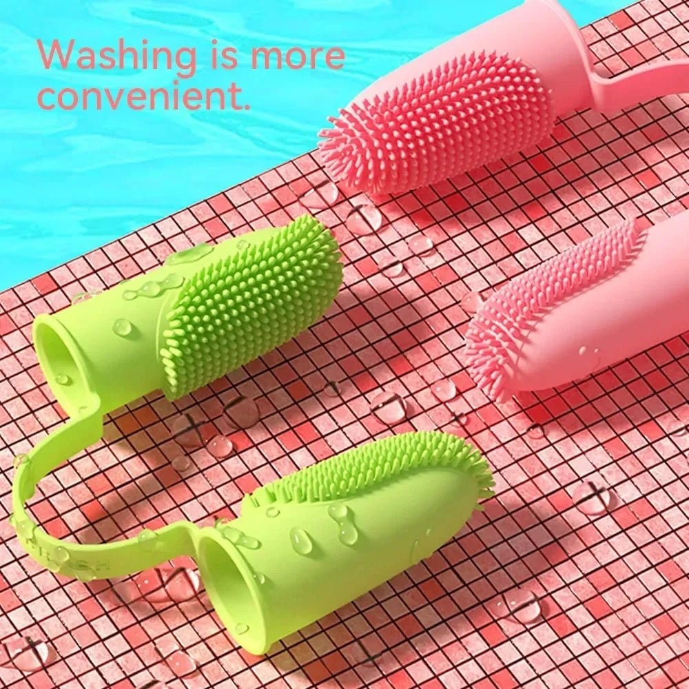 Pet Two - finger Toothbrush Dog Cat Pet Supplies Teeth Cleaning Finger Set Oral Cleaning Tools Pet Two - finger Toothbrush Dog Cat - Kenner House Emporium