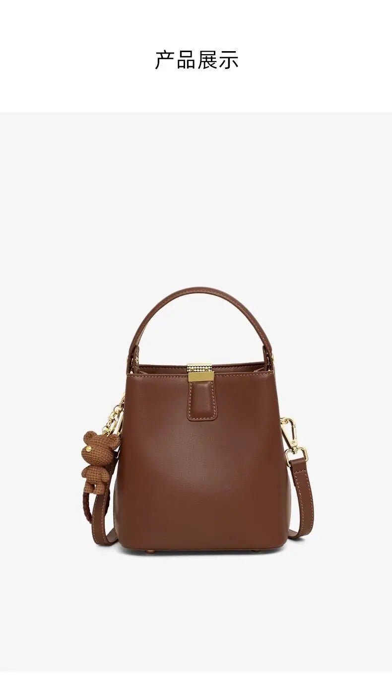 Women's Handbag，This year's popular versatile brown high - end casual crossbody bag is a new model for work and commuting, a bucke - Kenner House Emporium