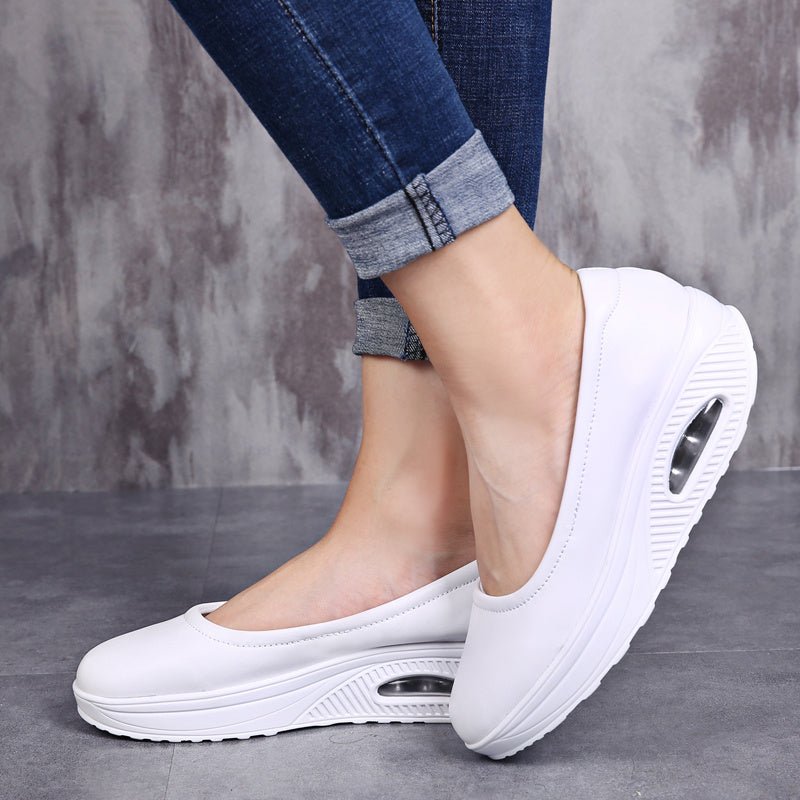 Women'S Nursing Shoes - Lightweight Cushioned Nurse Shoes with Arch Support, Non - Slip PU Synthetic Cover - All - Day Comfort for Hospital, Clinic, Office - Extended Sizes Available - Easy - Clean Black Work Footwear, Nurse Access - Kenner House Emporium