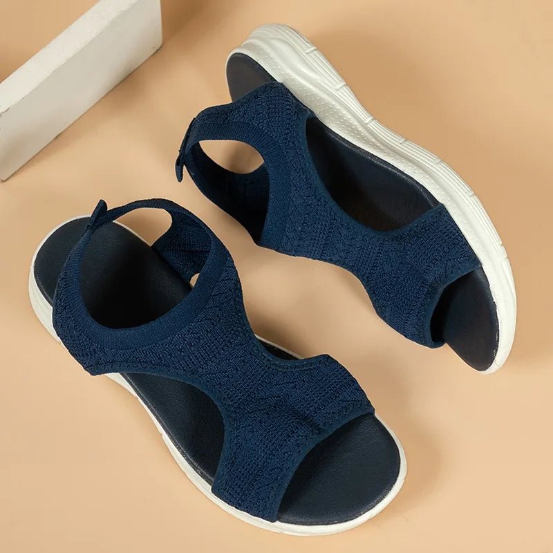 Women's Shoes 2025 Summer Comfortable Casual Sports Sandals Women's Beach Wedge Sandals Women's Mesh Knitted Roman Sandals - Kenner House Emporium