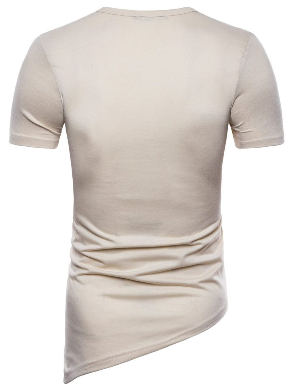 Men's Lace - Up Asymmetric Hem T-Shirt - Kenner House Emporium