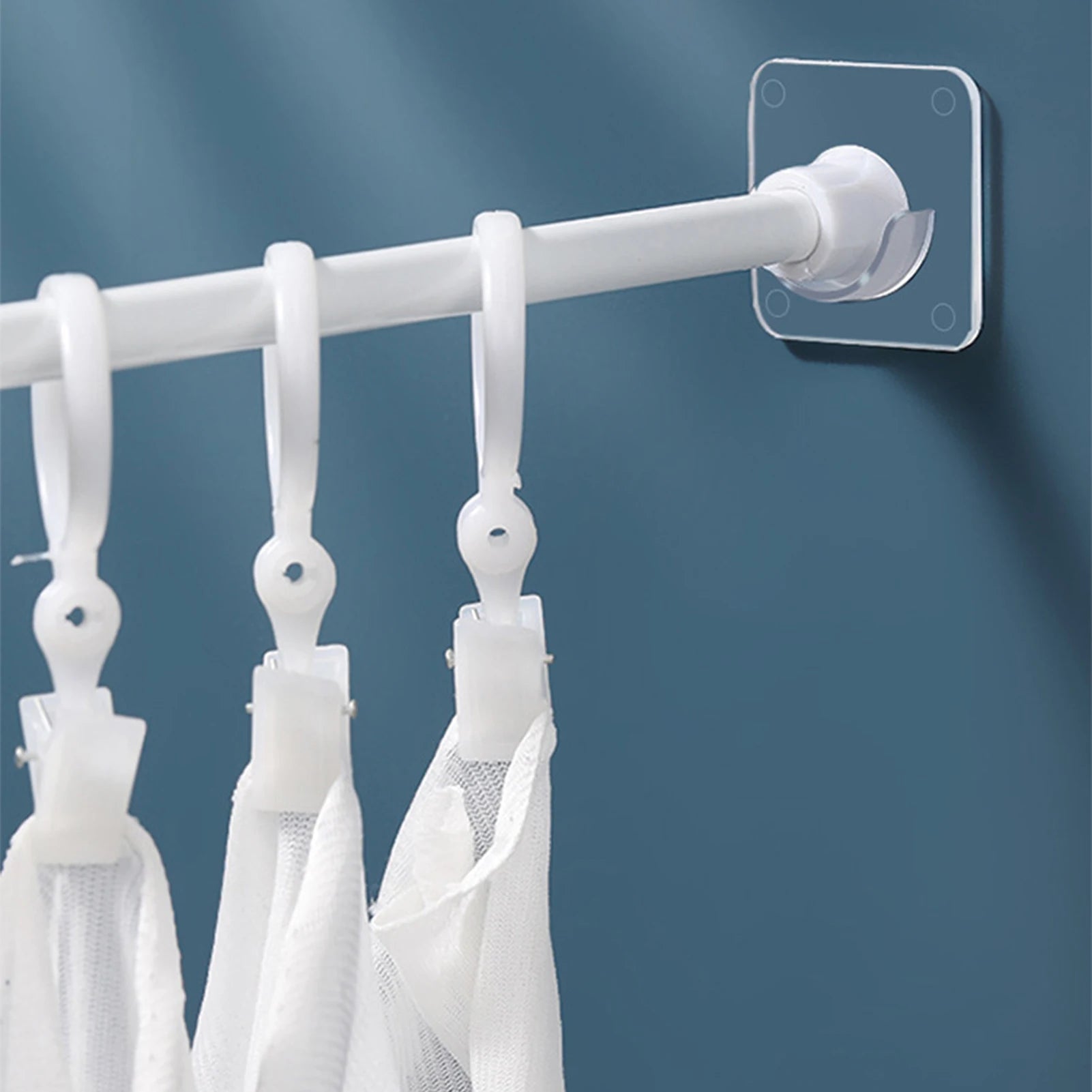 Adjustable Curtain Rod Without Drilling Metal Spring Loaded Bathroom Bar Shower Extendable Telescopic PolesHanging Rods 32 - 90cm - Kenner House Emporium