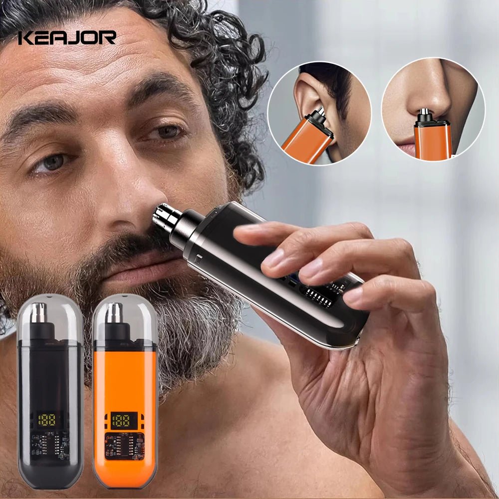 Nose Hair Trimmer Rechargeable Electric Nose Hair Remover Men Eyebrow Hair Shaving Razor Mini Pocket Portable Nose Hair Clipper - Kenner House Emporium