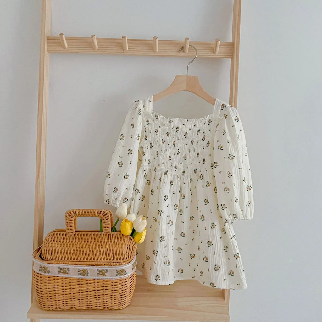 Spring Autumn Infant Kids Baby Girls Long Sleeve Rose Print Sisters Dress Newborn Kids Baby Girls Children Clothes Rompers - Kenner House Emporium
