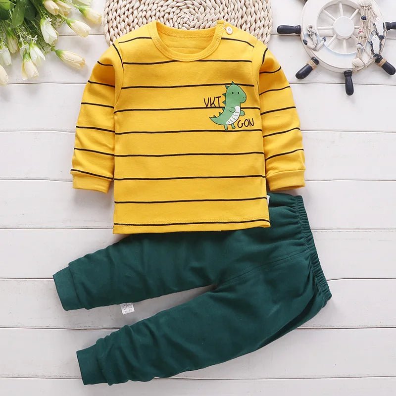 Cotton baby girl clothing winter newborn baby clothing set 2 sets of spring children's pajamas 0 - 5 year old baby cartoon casual - Kenner House Emporium