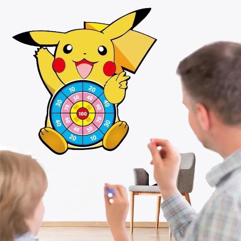 Pokemon Pikachu Squirtle Kids Cartoon Dart Board Sticky Ball Family Sports Game Party Interactive Educational Toy Birthday Gift - Kenner House Emporium