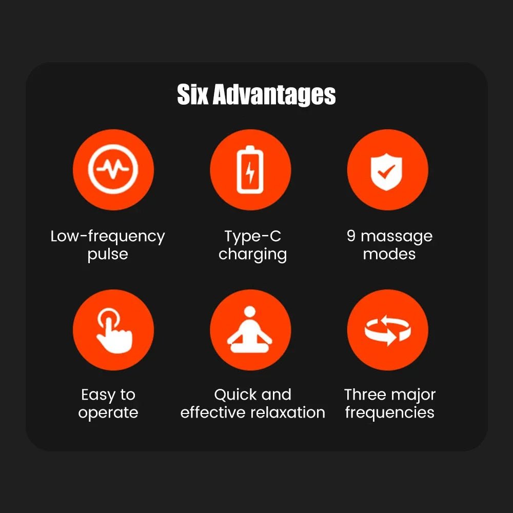 Electric 9 Modes Digital Therapy Muscle Stimulator Physiotherapy Microcurrent Tens electrostimulator EMS Pulse Body Massager - Kenner House Emporium