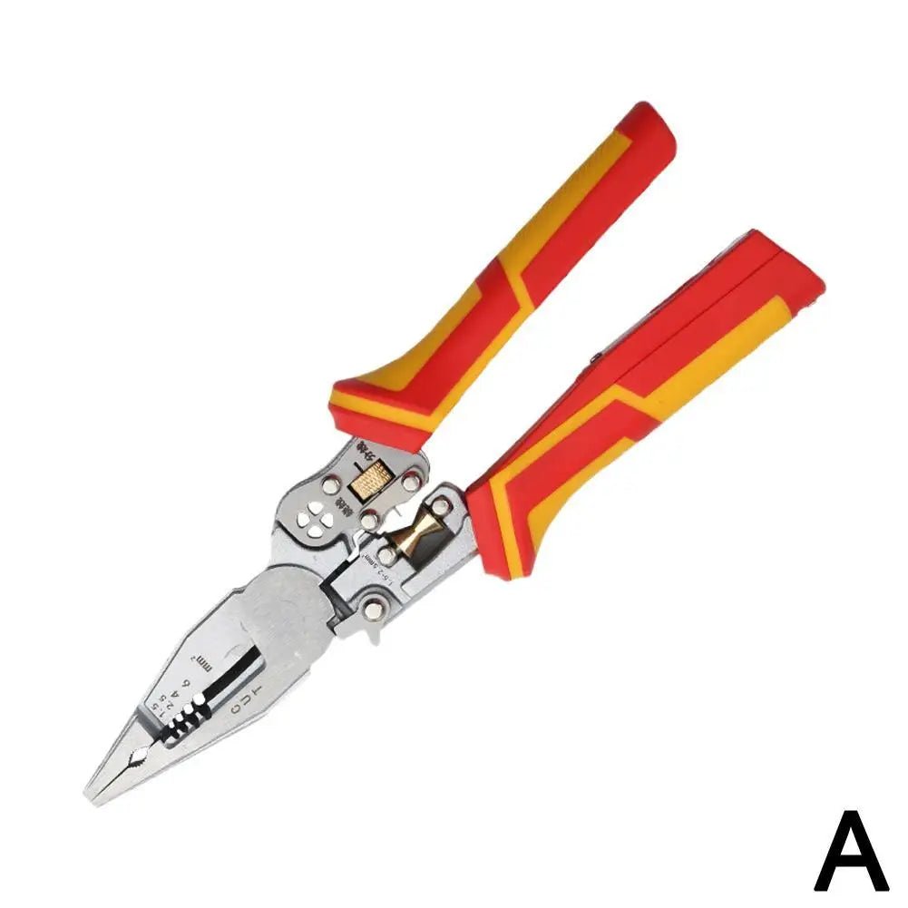 Electrician Plier 9 - in - 1 Multifunctional Versatile Wire Stripping Pliers Electricity Measurement Non - slip Wire Stripping Plier - Kenner House Emporium
