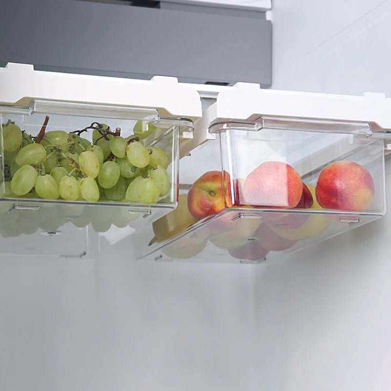 【ST】1Pcs Refrigerator Storage Box Fridge Organizer Fresh Vegetable Fruit Drain Basket Storage Container Pantry Kitchen Organizer - Kenner House Emporium