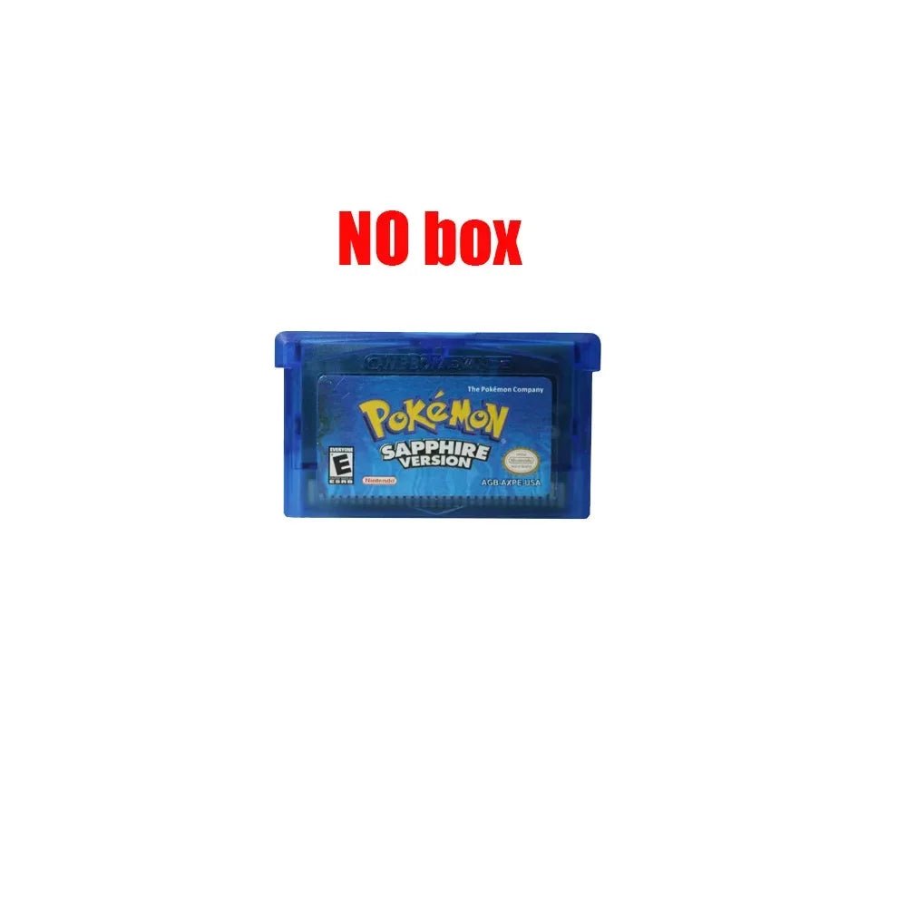 NEW Pokemon Series Emerald FireRed Leafgreen Ruby Sapphire 5 Versions GBA Game in Box for 32 Bit Video Game Cartridge No Manual - Kenner House Emporium