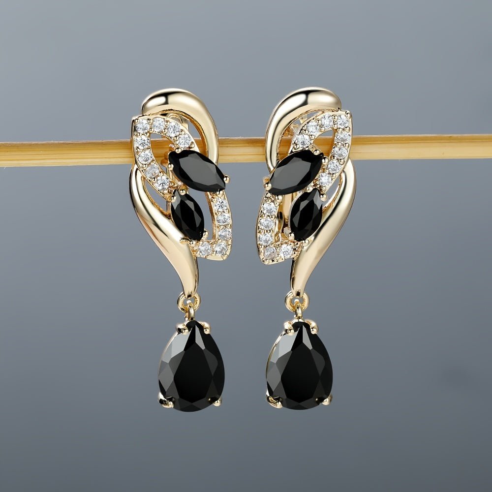Romantic Flower Dangle Earrings Women Birthstone Party Earrings Jewelry Gifts - Kenner House Emporium