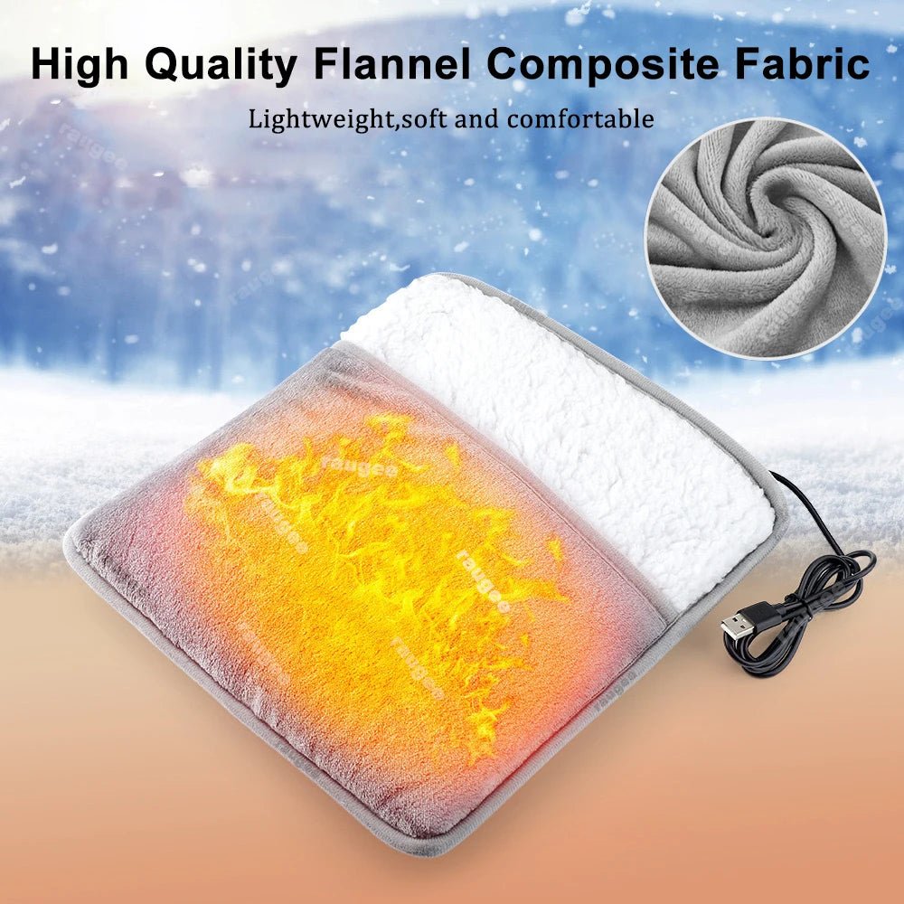Foot Warmer Winter Electric Foot Heating Pad Soft Flannel Washable Foot Warmer Constant Temperature Heating Foot Warming Mat - Kenner House Emporium