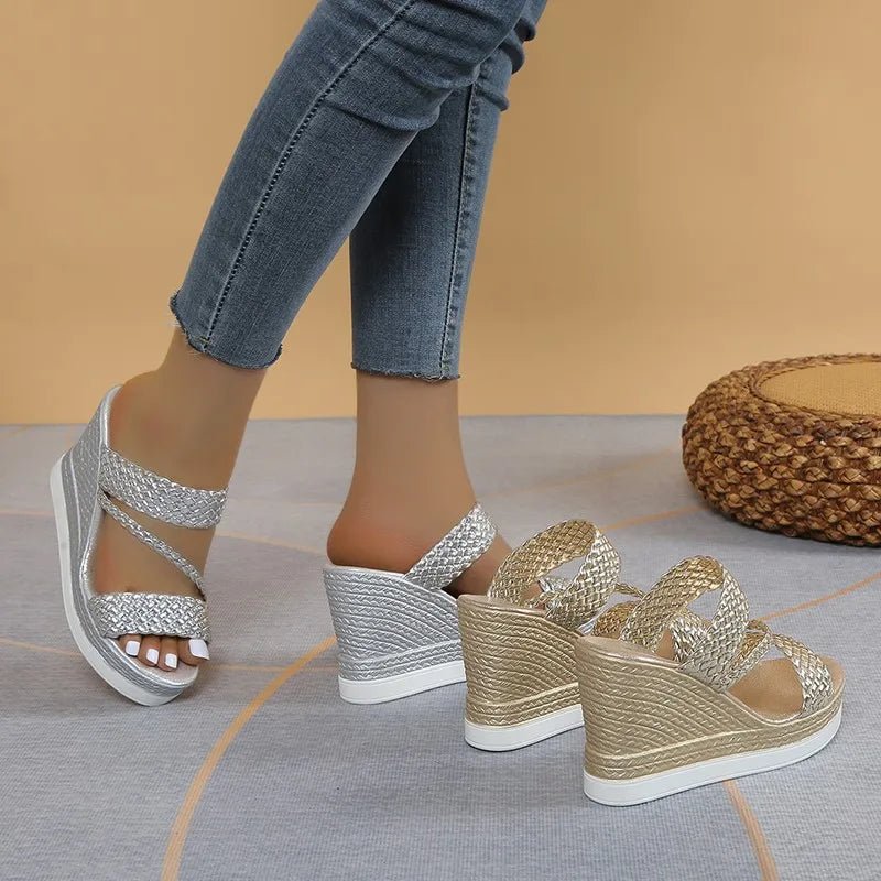 Women Sandals Summer New Outdoor Beach Sandals Comfortable Hot Shallow Wedges Shoes for Women Designer Casual Sandals - Kenner House Emporium